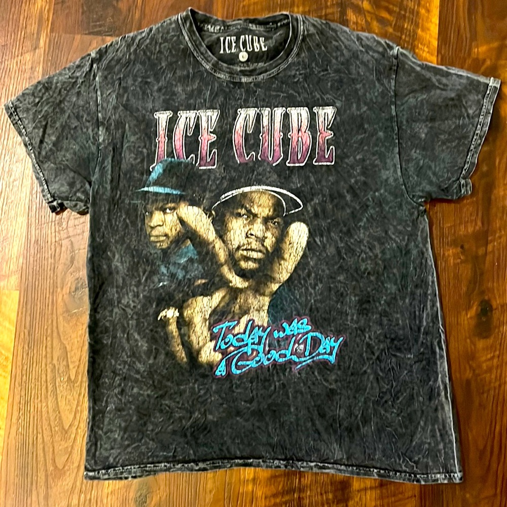 Ice Cube acid wash Tee